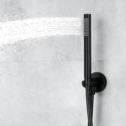 Bathroom Faucet Black Brass Built Installation Rain Shower