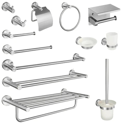 Brushed Nickel Bathroom Towel Bar Bath Robe Hook