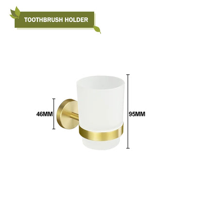 Brushed Gold Wall Mount Shelf Toilet Bath Hardware