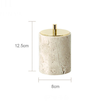 Beige Travertine Bathroom Natural Marble Soap Dispenser Soap