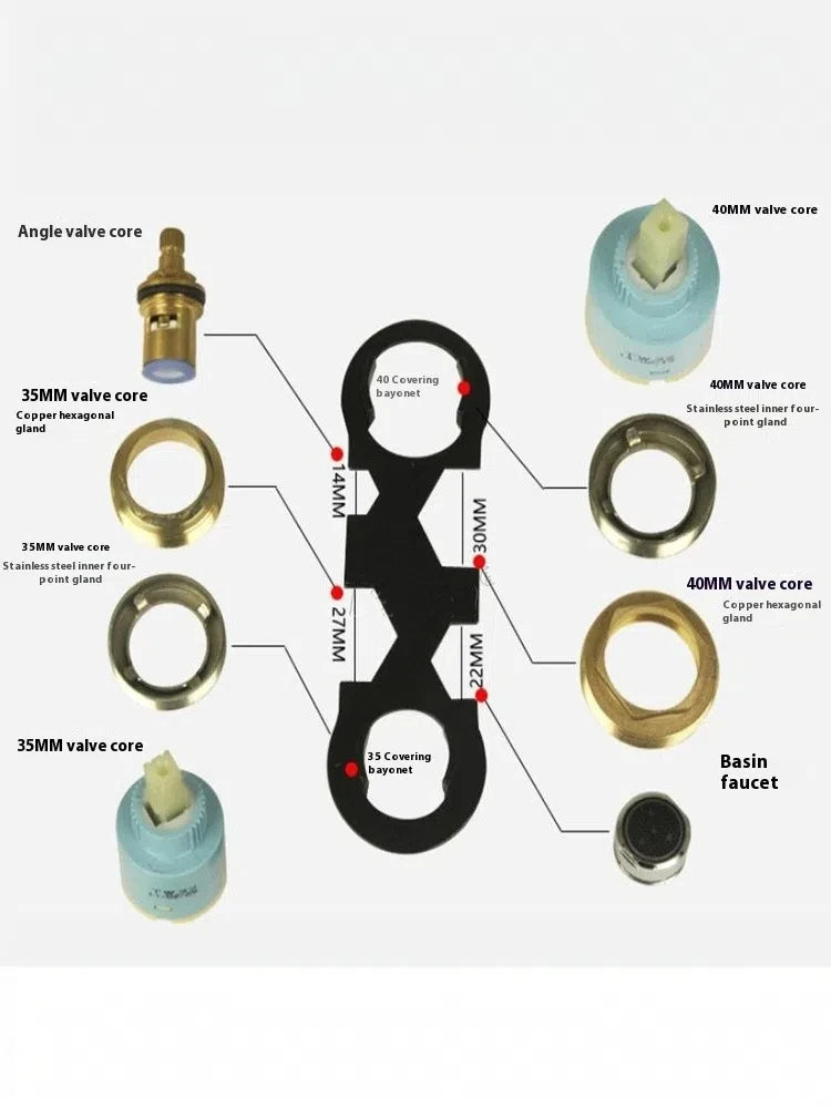Bathroom Shower Faucet Wrench Hose Nut Valve Bubblers