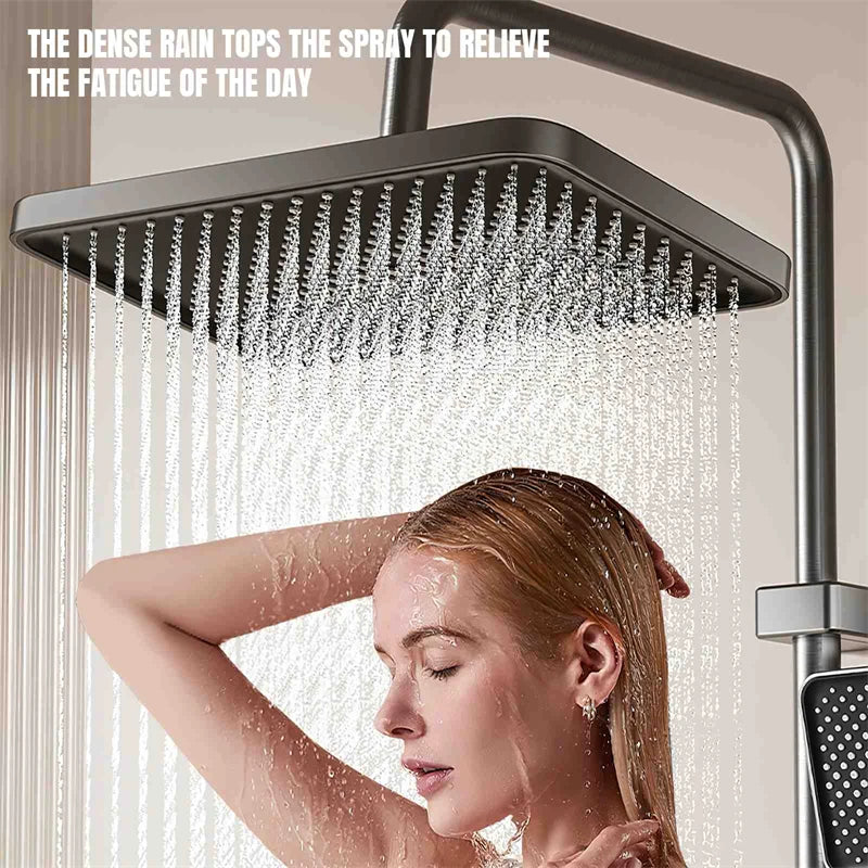 Gray Piano Keys Bathroom Shower Faucet Multiple Water