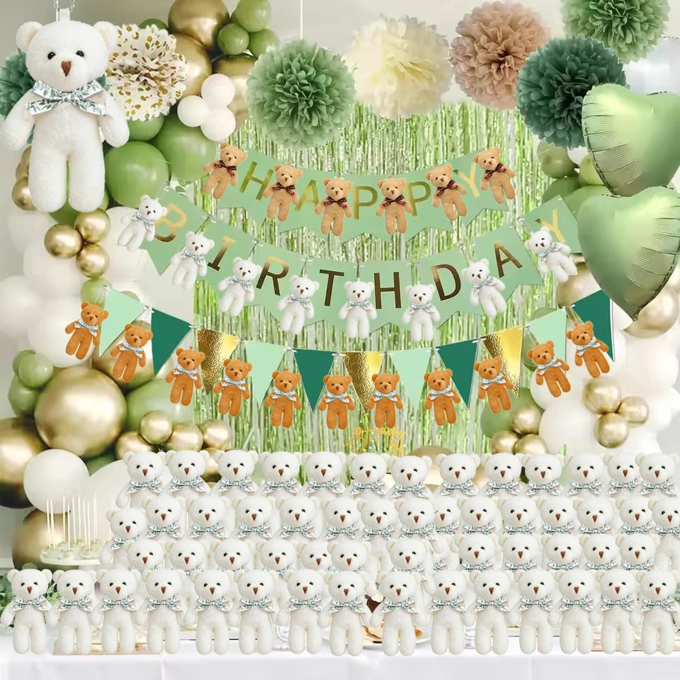18-120pcs Mini Teddy Bears Bulk Keychain Small Bears