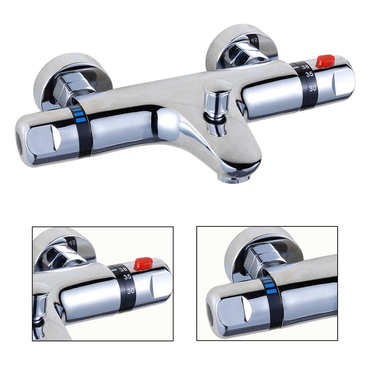 Thermostatic Mixing Valve Brass Shower Valve Temperature Control