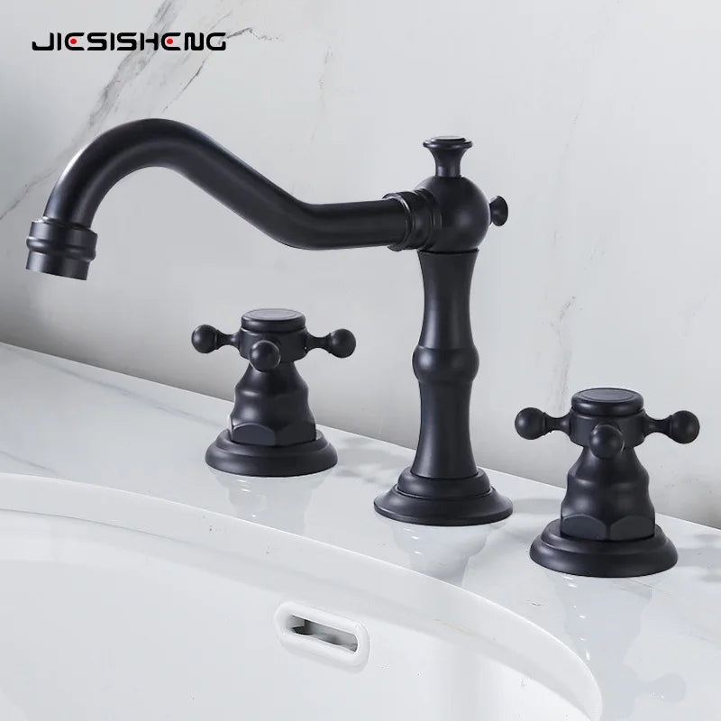 Widespread Bathroom Sink Faucet Hole Deck Mounted Dual