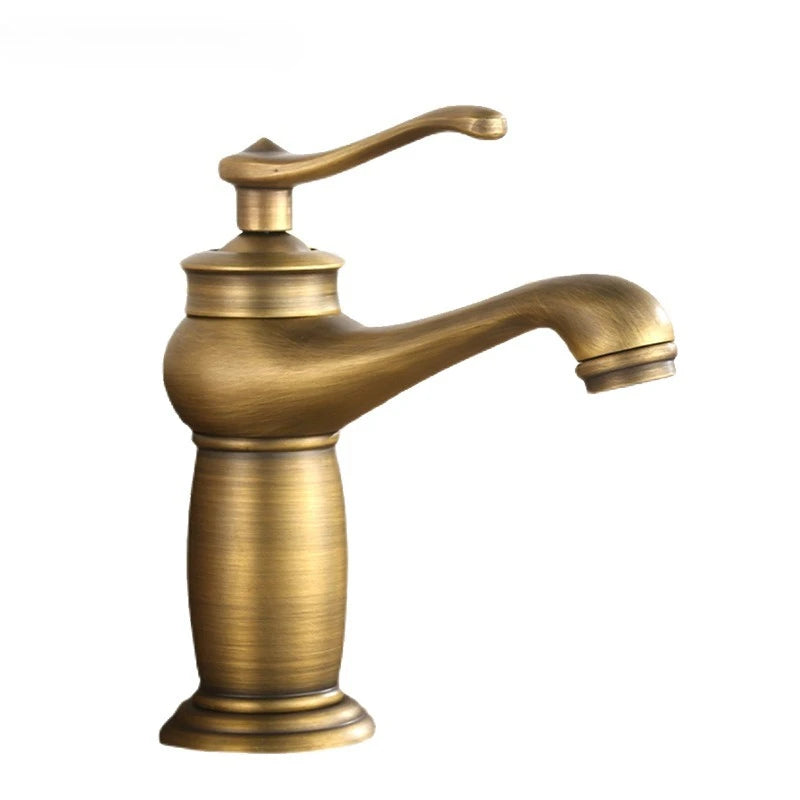 Luxury Europe Style Antique Gold Bathroom Basin Faucet