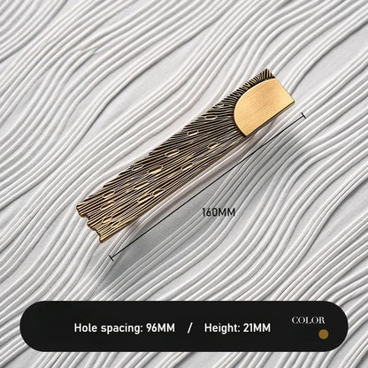 Unique Lines Satin Brass Handle Closet Wardrobe Door