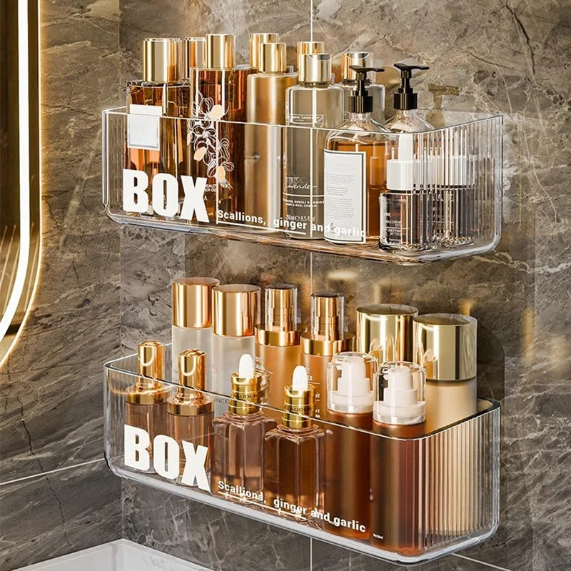 Shower Shelves Adhesive Clear Acrylic Bathroom Shower Caddy