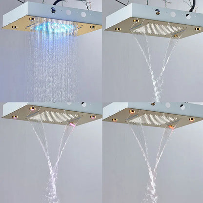 Thermostatic Luxury Shower Faucet Led Shower Ceiling Mount