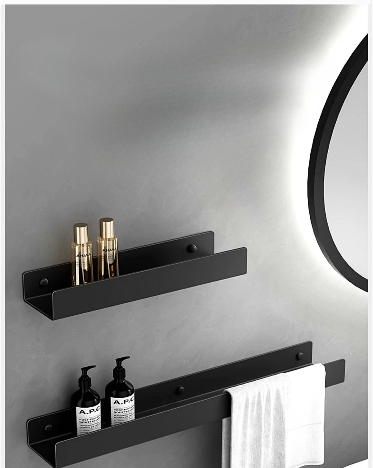 Luxury Minimalist Black Bathroom Rack Towel Rack -