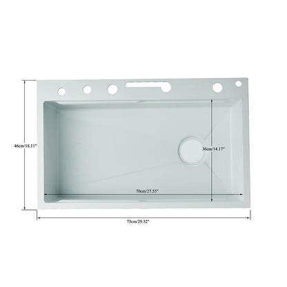 Multi Functional Digital Flying Rain Faucet White Double