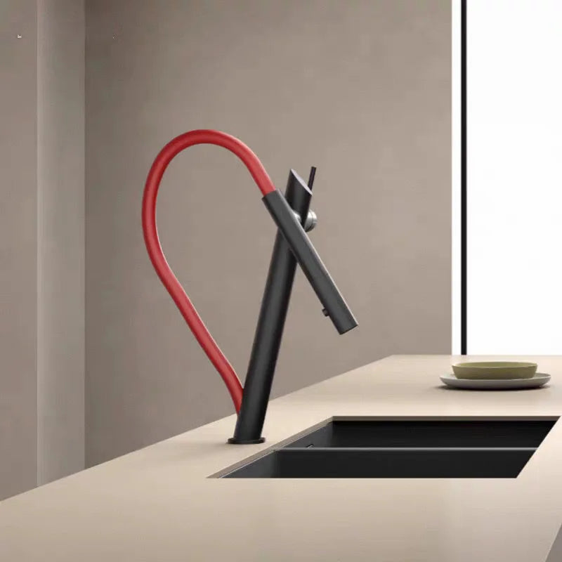Stainless Steel Black Red Magnetic Faucet Vegetable Basin