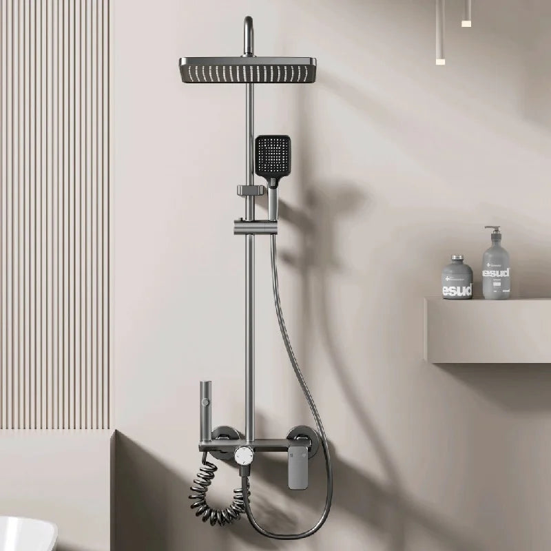 Bathroom Shower System Rotary Knob Cold Water Pressurize