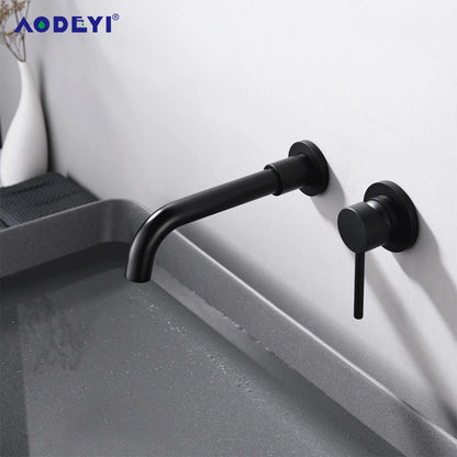 Black Bathroom Sink Faucet Brass Tap Cold Wash