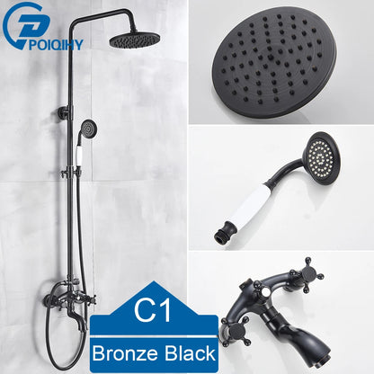 Bathroom Shower Faucet Brass Rainfall Shower Mixer Tap