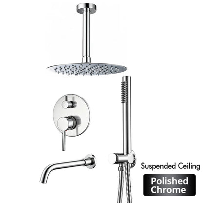 Bathroom Faucet Shower Mixer Tap Spout Black Solid