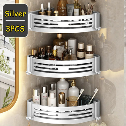 Corner Shower Caddy Adhesive Drilling Installation Options