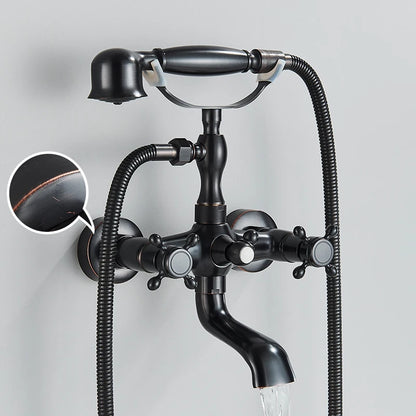 Retro Antique Brass Black Bronze Bathtub Shower Faucets