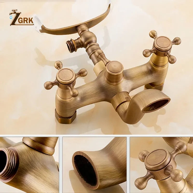 Zgrk Bathtub Faucets Brass Bathroom Faucet Mixer Tap