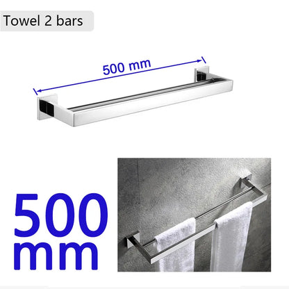 Stainless Steel Bathroom Hardware Mirror Chrome Polished Towel