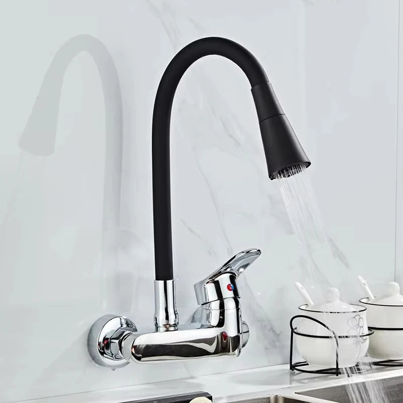 Wall Mounted Faucet Mixer Sink Faucet 360 Degree