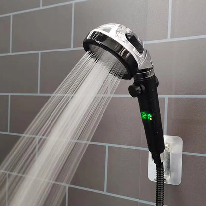 Led Digital Temperature Display Shower Head Modes Large