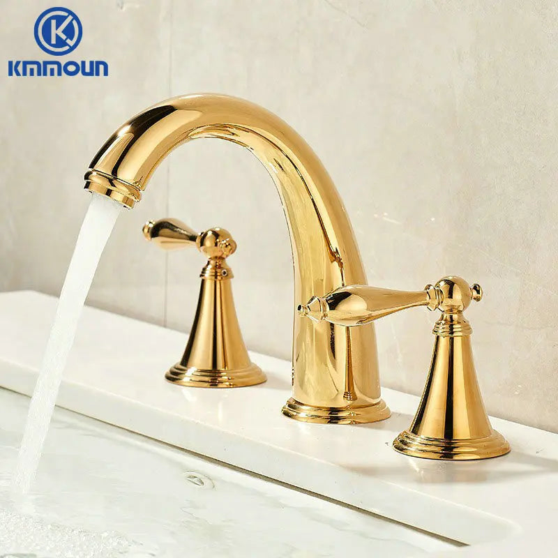 Deck Mounted Fixed Spout Bathroom Basin Faucet Hole