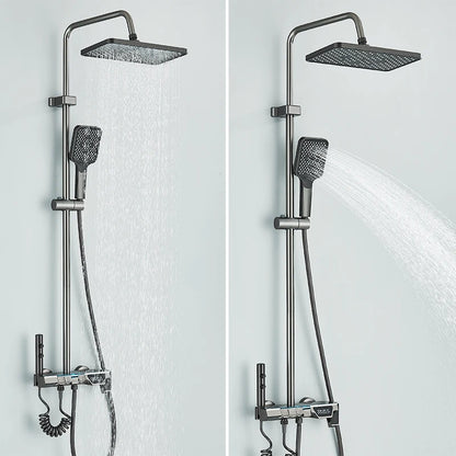 Rozin Gray Bathroom Shower Faucet Smart Digital Display