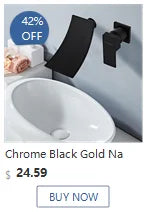 Langyo Chrome Bathroom Vanity Basin Glass Waterfall Spout