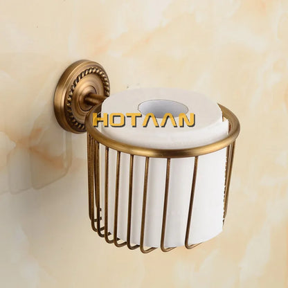 Solid Brass Bathroom Robe Hook Paper Holder Towel