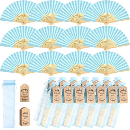 30-120pcs Wedding Hand Fans Folding Fans Guest Paper