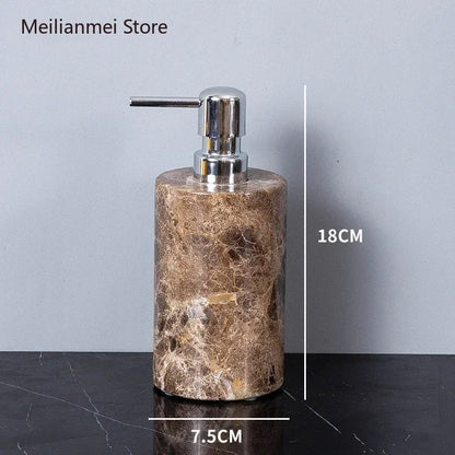 Dark Natural Marble Bathroom Brown Luxury Toothbrush Holder