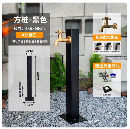 Garden Irrigation All-Copper Faucet 304 Stainless Steel Square