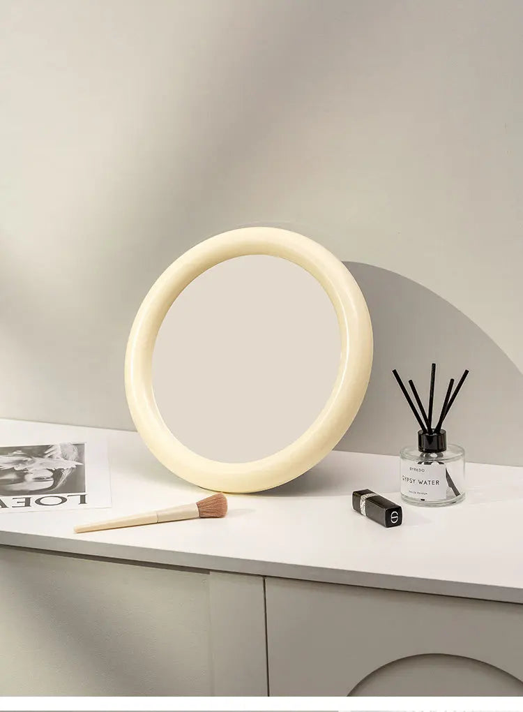 Nordic Round Glass Mirror Wall Mirror Desktop Mirror