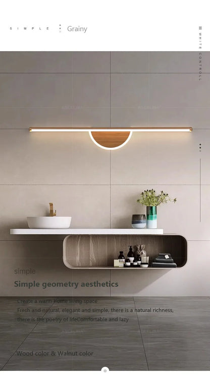 Modern Led Wall Lamp Bathroom Mirror Line Sconce