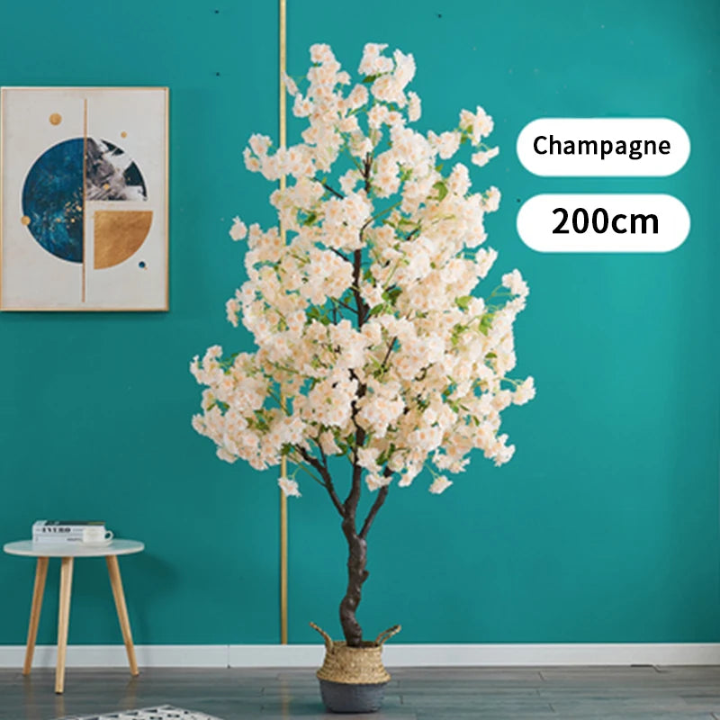 Decoration Artificial Cherry Tree Bonsai Wedding Indoor Living