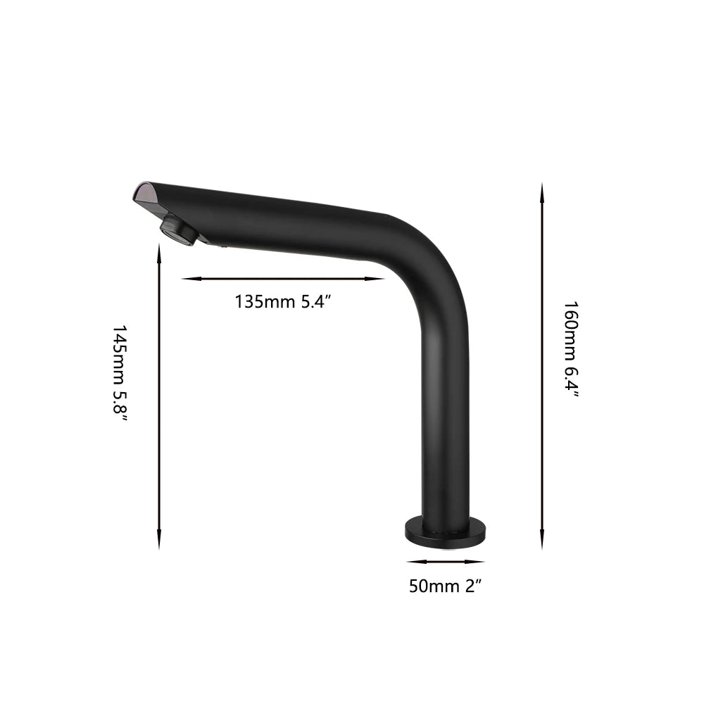 Kemaidi Matte Black Touchless Sensor Bathroom Sink Faucet