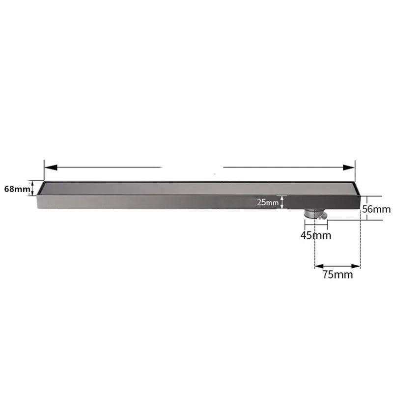 600 To 1000mm Black/Gold/Gunmetal Gray Long Strip Floor