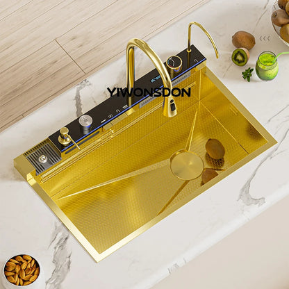 Nano Black Sink Large Slot Integrated Digital Display