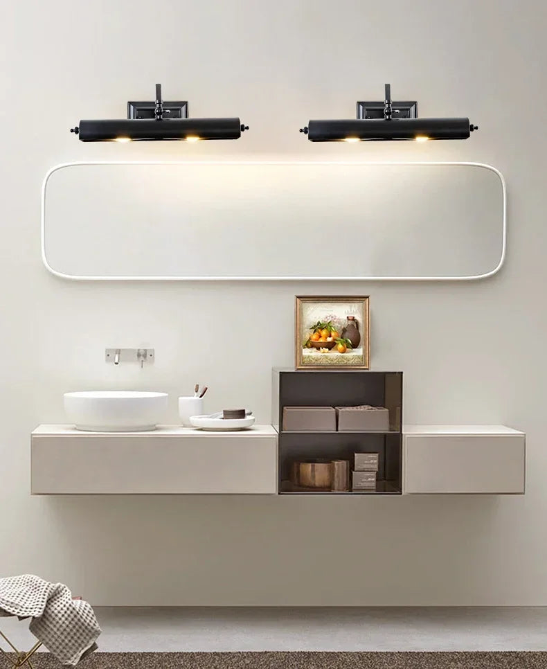 Wall Picture Lamp Led Gold Mirror Headlight Retro