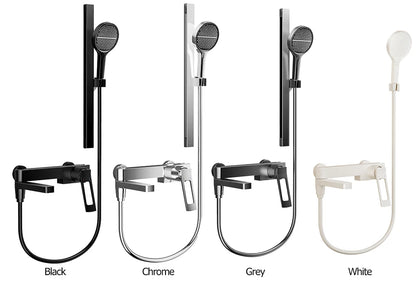 Black Waterfall Bathtub Shower Faucets Wall Mount Shower