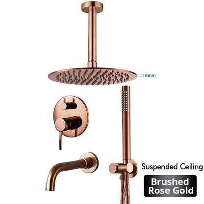 Bathroom Faucet Shower Mixer Tap Spout Black Solid