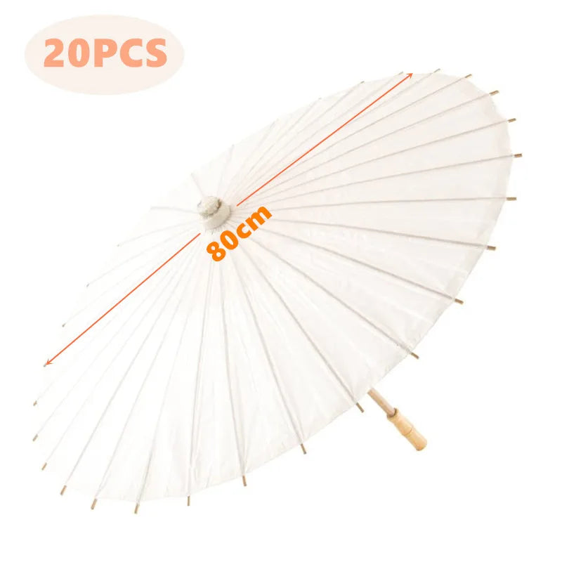 White Paper Parasol Wedding Photo Cosplay Prop Diy