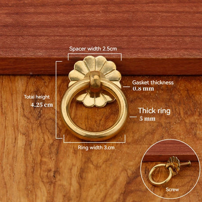 Chinese Medicine Cabinet Circular Ring Tea Can Pull