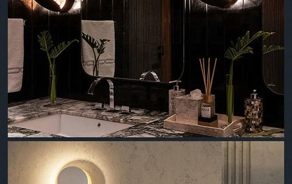 Modern Texture Designer Round Wall Lamp Rotatable Black