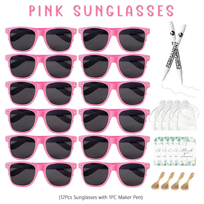 12-100pcs Wedding Sunglasses Guests Heart Shaped Sunglasses