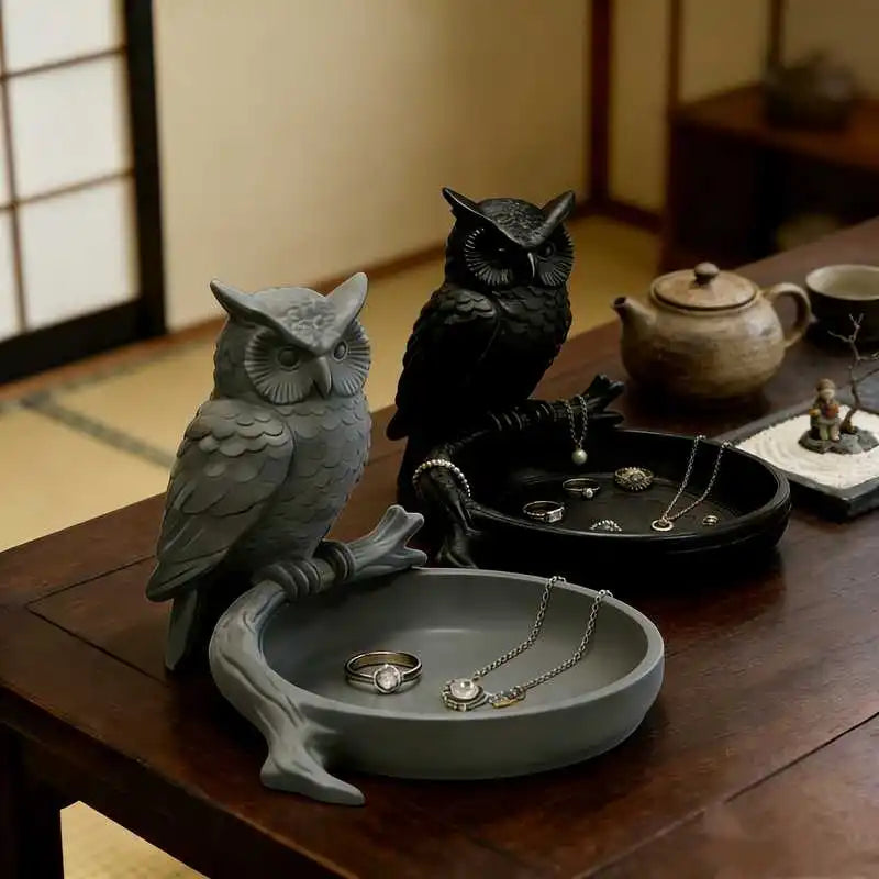 1pc Owl Jewelry Tray Ring Dish Necklace Holder