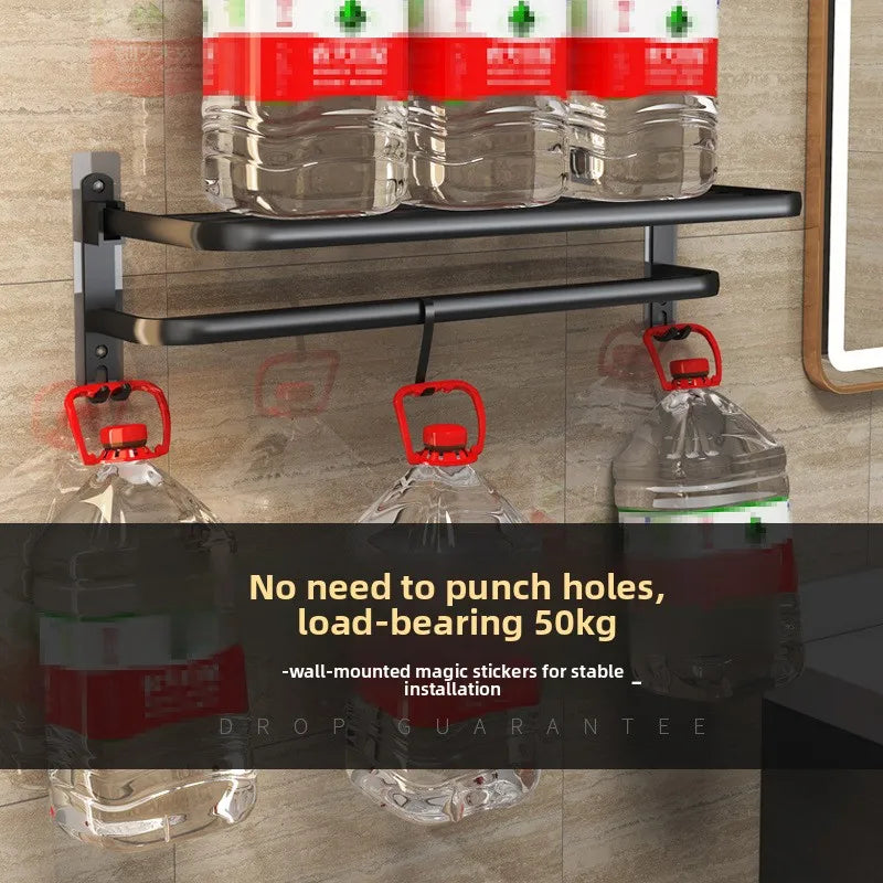 Foldable Towel Rack - No Drill Bathroom Space