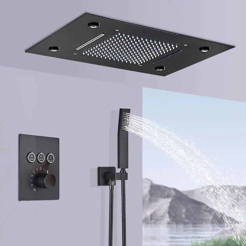 Thermostatic Luxury Shower Faucet Led Shower Ceiling Mount