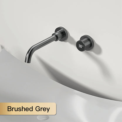 Gestana Luxury Led Digital Display Black Brass Bathroom